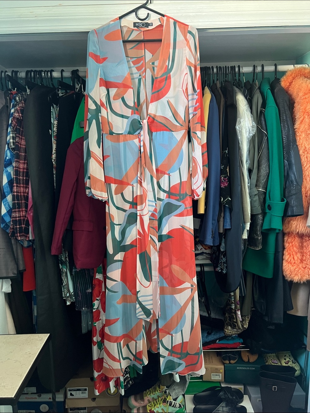 Pat Bo Semi Sheer Beach Coverup